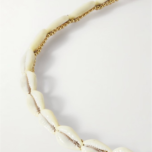 Isabel Marant Noki Gold Tone Shell Choker Necklace - Picture 4 of 7